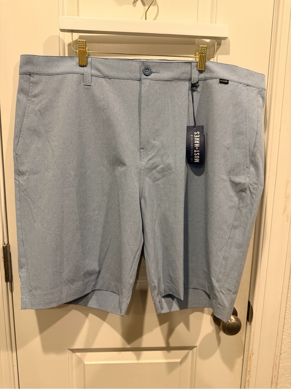 Travis Mathew Light Blue Flat Front Men's Shorts